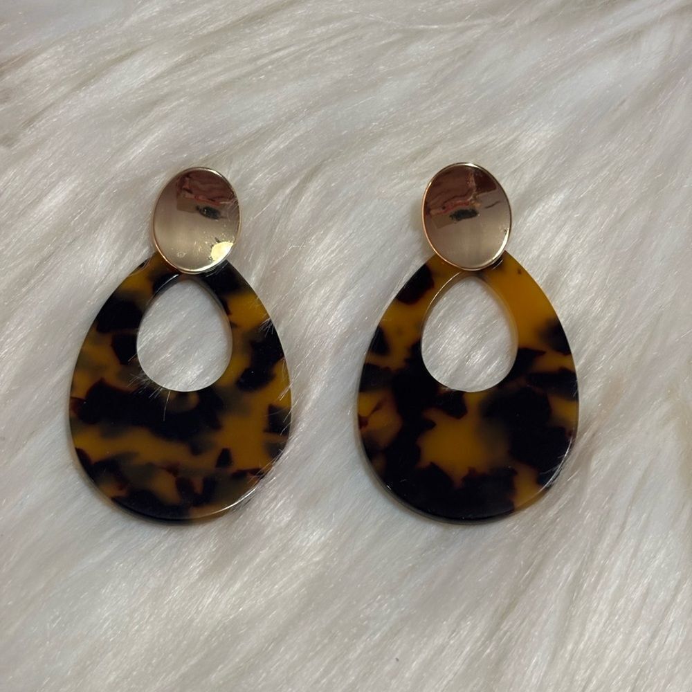 Target Tortoise Shell Teardrop Earrings